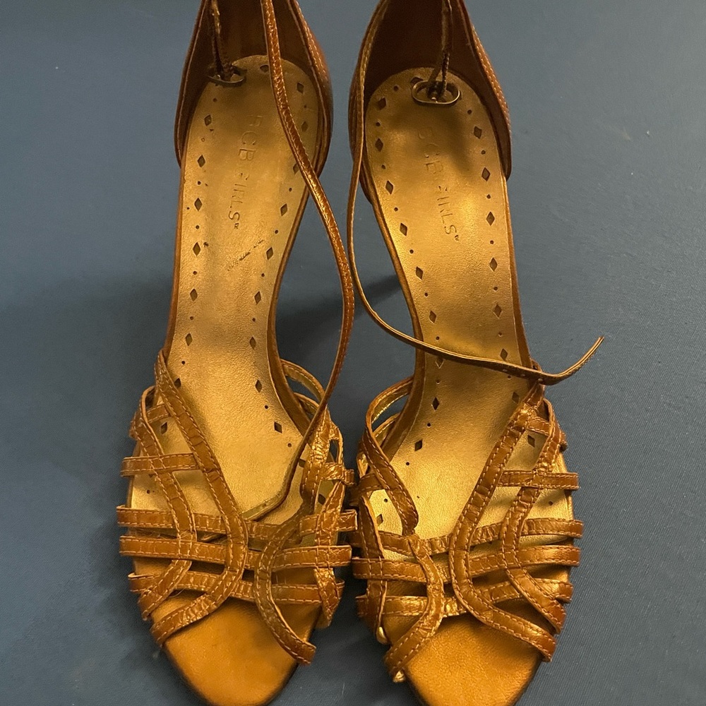 BCBGirls leather strapped heels.